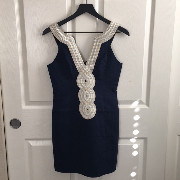 Lilly Pulitzer Navy Dress - Picture 1 of 8